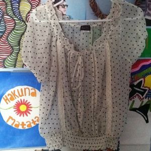 Black and white polka dot shirt