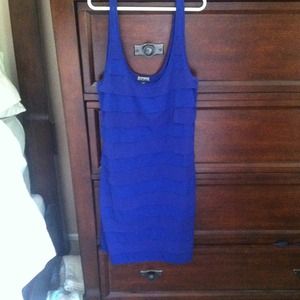 Blue Ruffled Party Dress