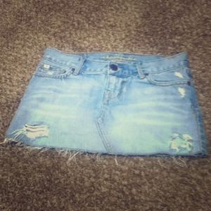 Distressed Jean skirt