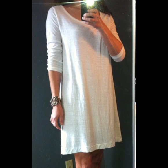ZOEtee's white 100% linen dress