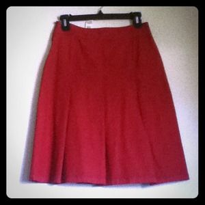 Zara Red a line skirt