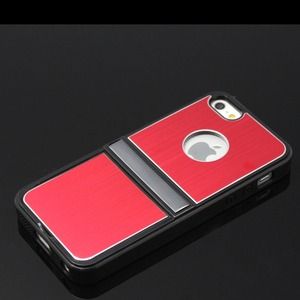 Red brushed aluminum iphone 5 case