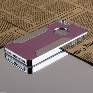 Pink brushed aluminum iphone 5 case