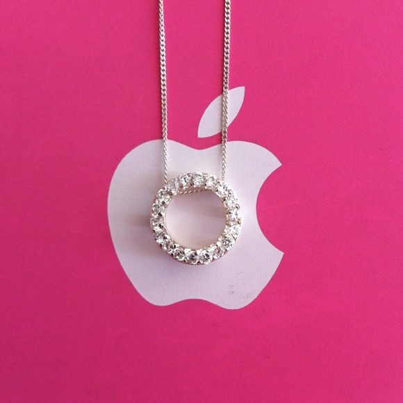 silver crystal necklace