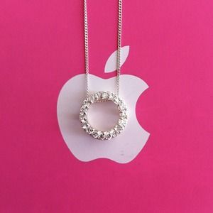 silver crystal necklace