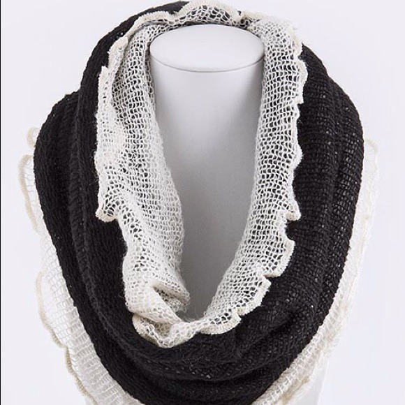 🚫SOLD🚫Double Lace Infinity Scarf. Price Firm. - Picture 2 of 4