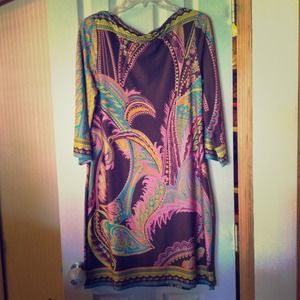 70's Style Print Dress