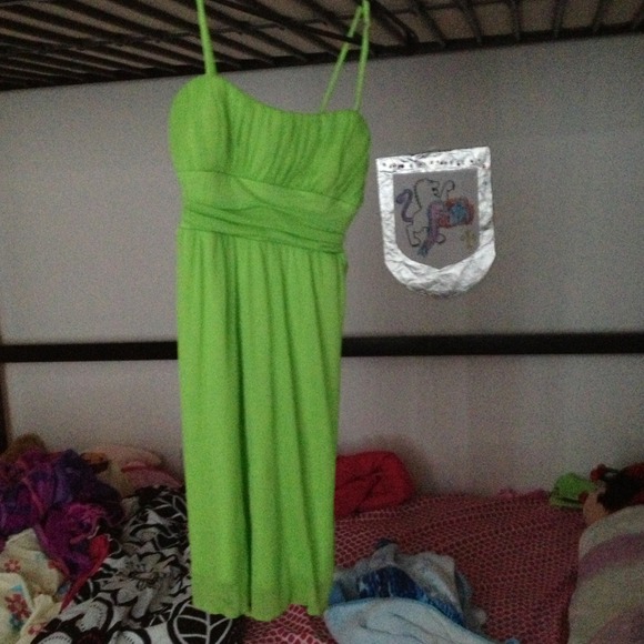 Neon green dress