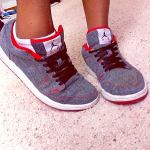 Denim Air Force Jordan's