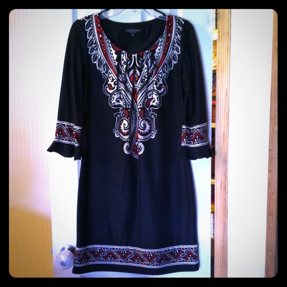 70's Style Black Dress