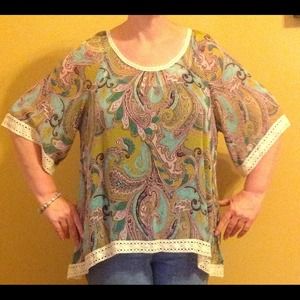 Paisley Print Top