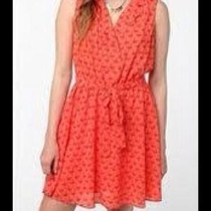 ☑️BUNDLED - Urban Outfitters, Flamingo Print Dress