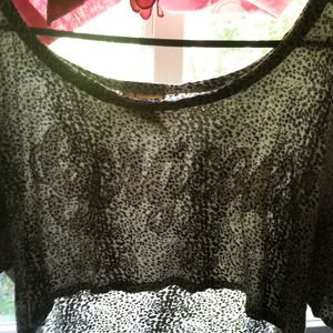 Leopard print crop top