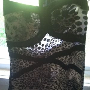 Animal print halter top