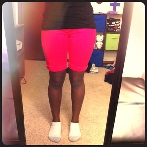 Juniors Pink Bermuda Shorts