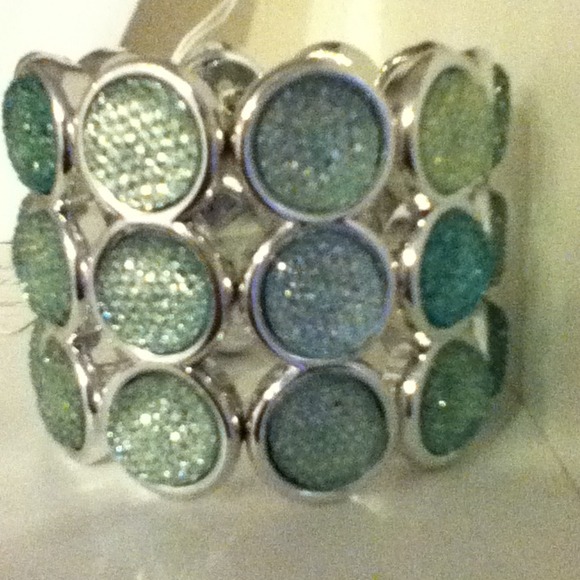 Very cute green and silver cuff