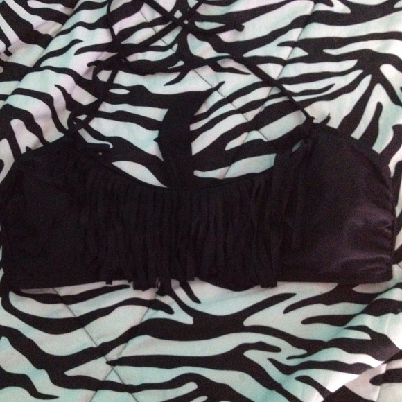 Fringe bathing suit top