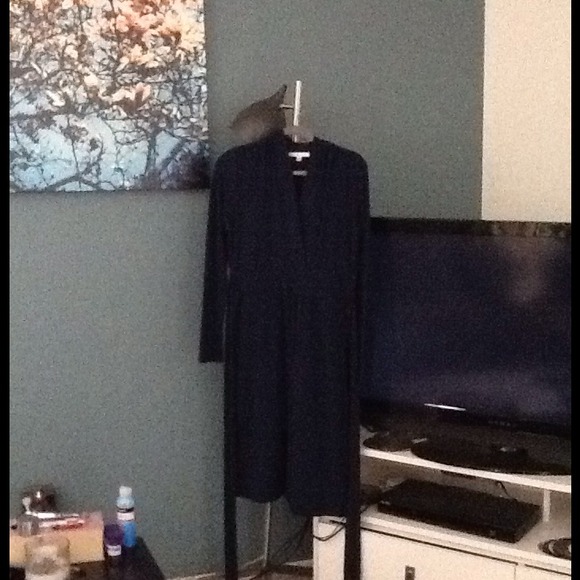 Dark blue long sleeved dress