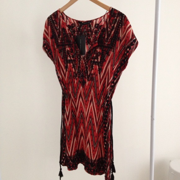 Zara embroidered dress
