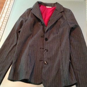 Dark grey with black stripe blazer