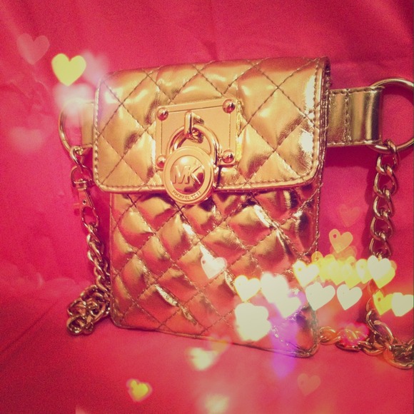 Gold Metallic Michael Kors "fanny pack"