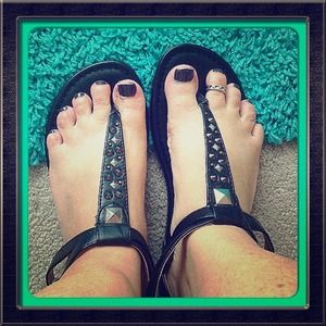 🔸Black Studded Sandals🔸