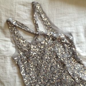 ❌SOLD❌ Forever 21 Sequin Criss Cross Racerback Top