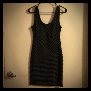 Black/grey tight fitting dress