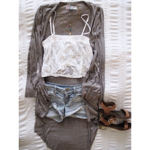 Free People ribbed maxi cardigan