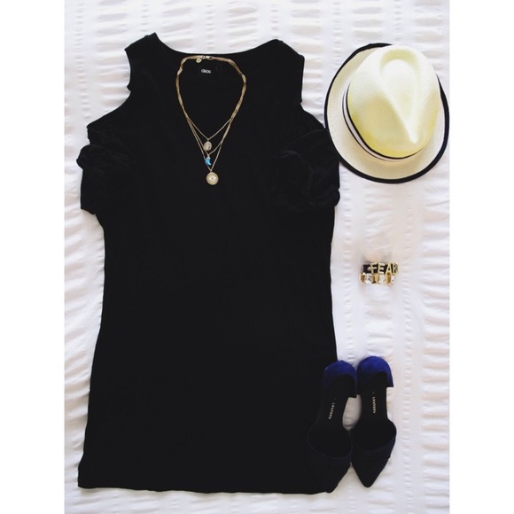 ASOS cold shoulder t-shirt dress