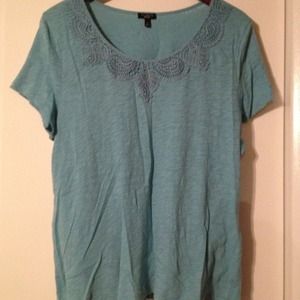 Teal lace color tee and green tee bundle for Gigi