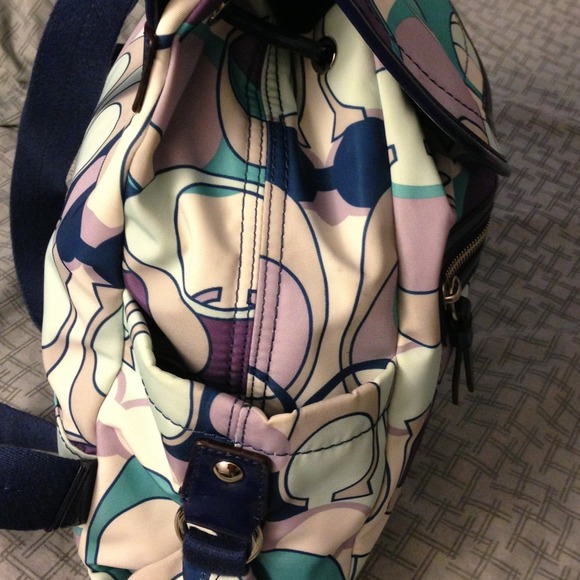 Kira scarf print authentic coach backpack purse main image 3