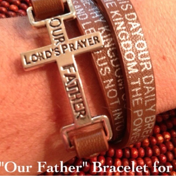 Be Seen Sales Jewelry - "Our Father" Lord's Prayer Bracelet in BRN/ Silver
