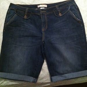 Knee Length Blue Jean Shorts