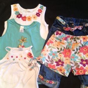 Bundle ---Gymboree  lot & white keds