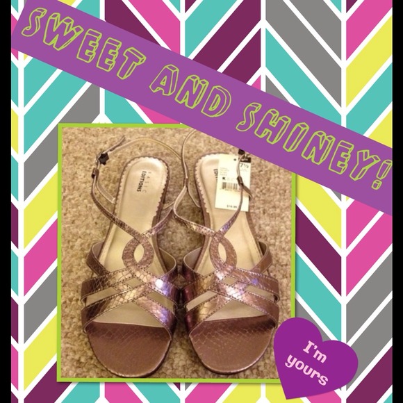 Metallic Sandals NWT