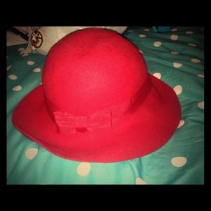 Red Cloche Hat