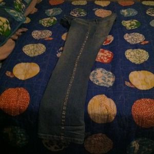 Jeans with rhinestone
