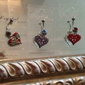 New! Heart Belly button ring💕
