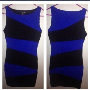 Blue and Black Evening Dress