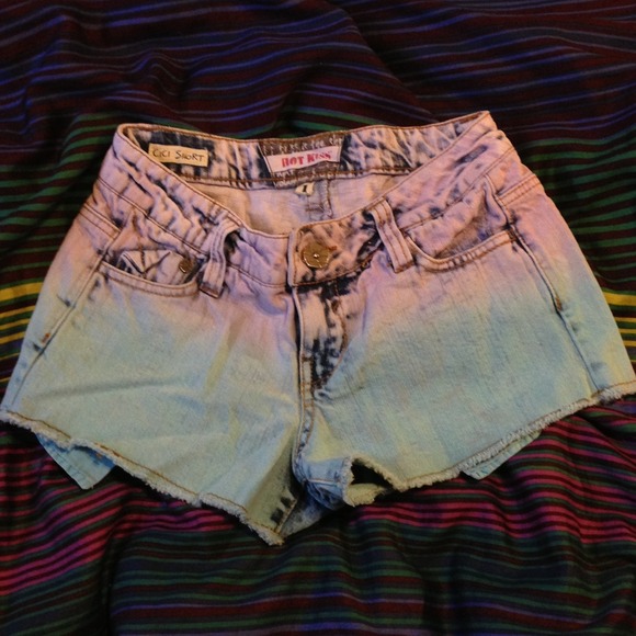Dip dyed highwaisted shorts