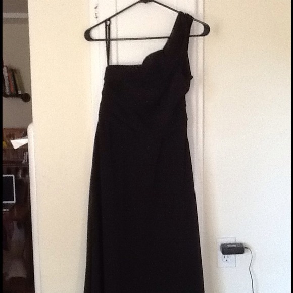 Off shoulder black formal dress from waters