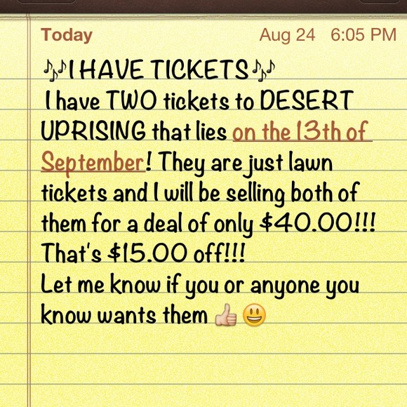 ⚡TICKETS!!!!⚡