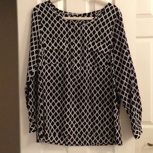 Black and white blouse and Blue blouse bundle
