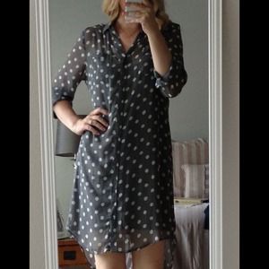 Polka dot shirt dress