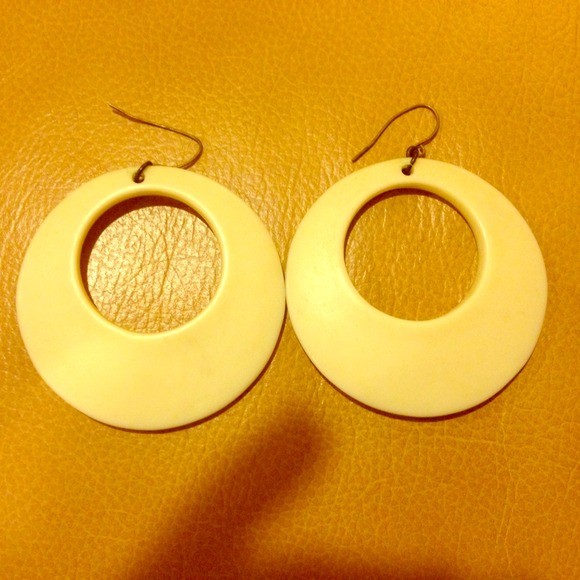 Marked ⬇️White Hoop Earrings