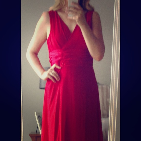 Red cocktail dress