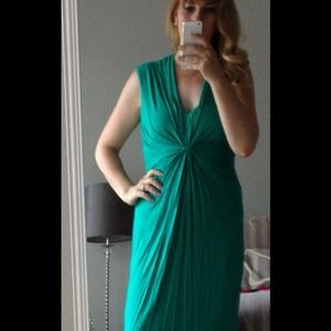 Emerald jersey dress