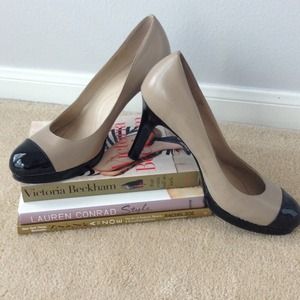 Cap toe heels
