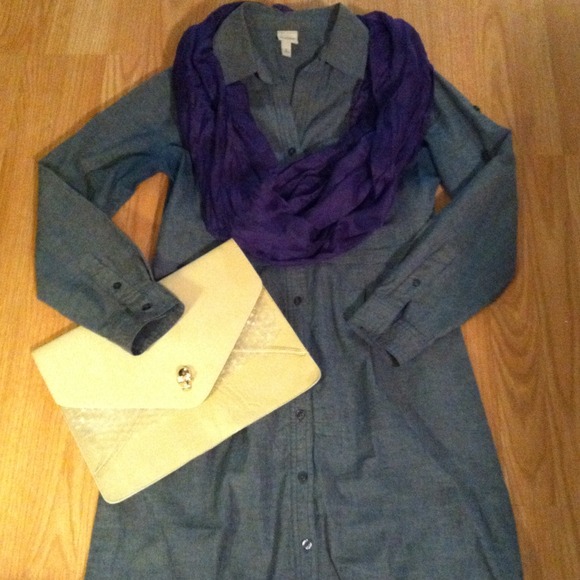 SOLDMerona by Target Denim Long Sleeve Shirt Dress